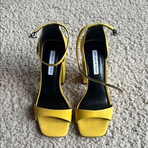 Chelsea & Violet Yellow Heels Bold Statement Shoes